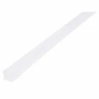 Self-adhesive clear silicone smoke seal with triple-fin shape. Standard adhesive bond. 21 ft overall length. Used to block smoke passage around door perimeters or openings in commercial or industrial settings