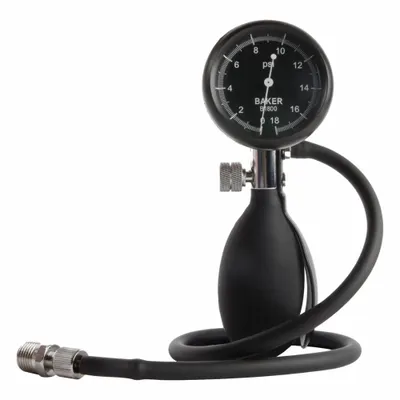 BAKER INSTRUMENTS Squeeze Bulb Pressure Calibrator: B1800-NIST, Included, 0 psi – 18 psi - Standard Handheld Pressure Calibrators