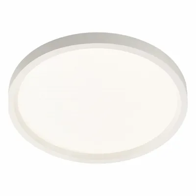 LIGHTOLIER Round Downlight: 7 in Dia, White, 5/8 in Ht, 1,000 lm, 4000K, 14 W - Low-Profile Round Surface-Mount Downlights