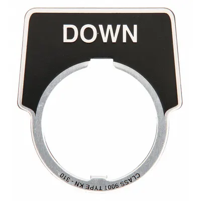 SCHNEIDER Legend Plate: 30 mm Panel Mounting Size, Half-Round - Push-Button Rings & Plates