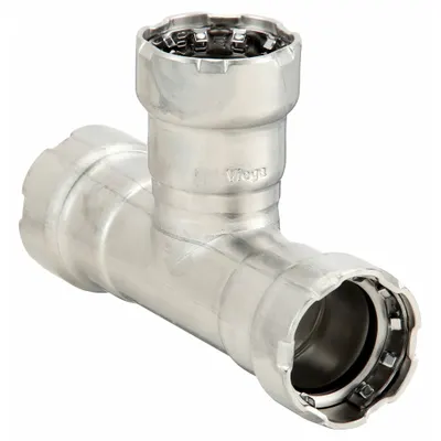 VIEGA MEGAPRESS 3/4 in Potable Water Stainless Steel Press Tee Fitting - Potable Water Stainless Steel Press Fittings