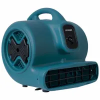 Centrifugal Blower: 2,800 cfm, 1/2 hp, Fixed Frame, 115V AC, 3 Speeds, Blue, Variable, Polypropylene (MPN P-630-Blue)