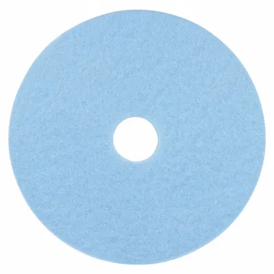 3M Burnishing Pad: Sky Blue, 20 in Dia, Polyester, 3,000 RPM Max Speed - Burnishing Pads