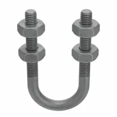 This steel U-bolt is designed for securing 1/2 in pipe, tubing, or conduit to structural supports. It features a 1/4"-20 thread size and a 2 15/16 in inside height. Typical applications include plumbing, HVAC, and industrial piping systems.