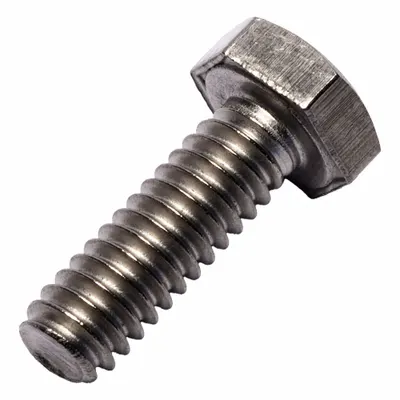 ALLIED TITANIUM Hex Head Cap Screw: Titanium, Grade 2, Plain, 1/4"-20, UNC, 3/4 in lg, Fully Threaded - Titanium Hex Head Cap Screws
