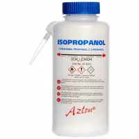 DYNALON Wash Bottle: 500 mL, Isopropanol, Blue, Wide, Integrated Spout Spout, Blue, 75 mm Body Dia (MPN WGW804P)