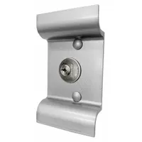 Aluminum lever-style pull trim for exit push bars. Suitable for doors up to 48 inches wide. Not ADA compliant and not ligature-resistant. Used in commercial or industrial egress applications where ADA compliance is not required