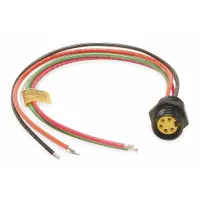 BRAD HARRISON External Thread Receptacle: 130013, 1/2"-14 Mounting Thread Size, 1 ft Wire Lg, 5 Pins (MPN 1R5004A20A120)