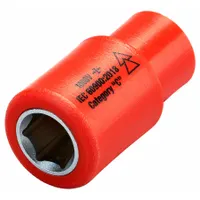ITL Insulated Socket: 1/4 in Drive Size, 11 mm/7/16 in Socket Size, 1 5/8 in Overall Lg, 6-Point (MPN 07214)
