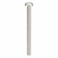 Pan head machine screw with #10-32 thread, 2-1/2 inch length, made from 316 stainless steel with a plain finish. Features a Phillips drive with #2 drive size. Sold in a 10-pack. Commonly used in general assembly, electronics, and machinery where corrosion resistance is required.