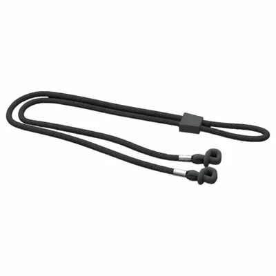 EDGE EYEWEAR Eyewear Retainer: Solid, 7 in Overall Lg, Black - Lanyards for Standard Safety Glasses