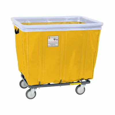R&B WIRE PRODUCTS INC. Basket Truck: 25 cu ft, 600 lb, 51 in L x 35 in W x 40 in H, Yellow - Basket Trucks with Bumper & Permanent Mildew-Resistant Vinyl Liner