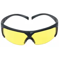 3M Safety Glasses: Amber Lens, Half-Frame, Scotchgard™ Anti-Fog, Gray Frame (MPN SF603SGAF)