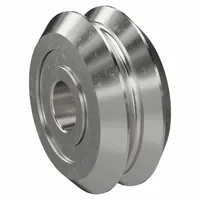DUALVEE Guide Wheel: Carbon Steel, DualVee, For Size 4 DualVee Rails, W4XXL