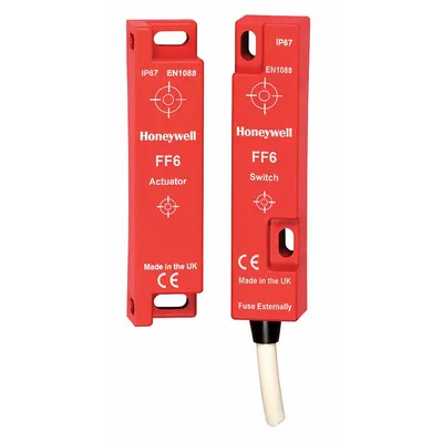 Honeywell Magnetically Actuated Safety Interlock Switch: FF6 Series, 1NO/1NC - AC Safety-Interlock Switches