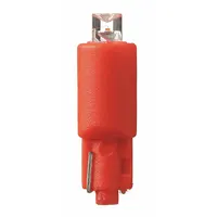 APPROVED VENDOR Compact LED Bulb: LED, Plastic Wedge (W2.1x4.9d), (T) Tubular, T1-3/4, 12.8V DC, Red (MPN LM0512WB-R)