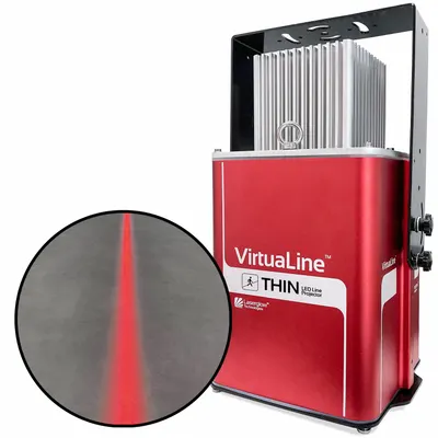 LASERGLOW TECHNOLOGIES Fixed Image Projector: Projector and Lens, Straight Line, Red - LED Line Projectors