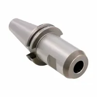 CAT50 taper end mill holder with 1 in capacity and 4 in projection. Features coolant through-spindle capability for improved chip evacuation and cooling during machining. Suitable for use in CNC milling machines with CAT50 spindles