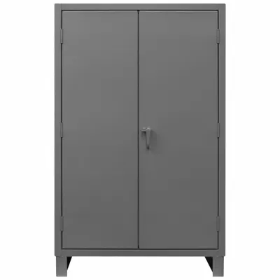 DURHAM MFG Storage Cabinet: 48 in x 24 in x 78 in, Swing Handle & Padlock Hasp - Industrial Shelf Cabinets