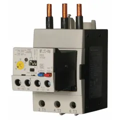 IEC electronic overload relay for motor protection. Features 3 poles, 1 normally open and 1 normally closed auxiliary contact, and phase loss sensitivity. Frame Size D, compatible with XT Mini Contactors of same frame size. Electronic type requires no thermal units.