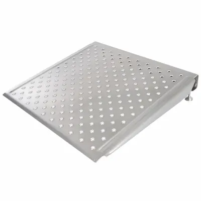 SILVER SPRING Wheelchair Ramp: Wheelchair Ramp, Silver, ADA, 3 in Min Service Ht, 3 ft Usable Wd - Wheelchair Ramps without Handrails