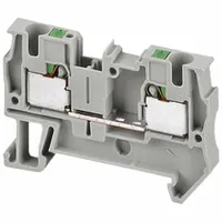 SCHNEIDER Terminal Block: DIN Rail Mounting Type, Push-In Wire Termination, 2 Wire Terminals, 30 A (MPN NSYTRP42)