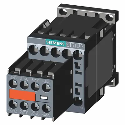 Siemens Magnetic Contactor: 3 Poles, 24V DC, 9 A - Safety Contactors