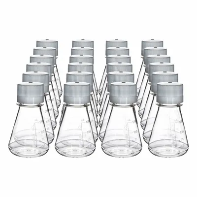OEM Erlenmeyer Flask: Erlenmeyer, PETG, 125 mL, 4.23 fl oz, Sterile - Plastic Erlenmeyer Flasks