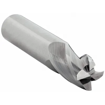 WIDIA HANITA Corner Chamfer End Mill: Carbide, TiAlN Coated, 4 Flute, 1/2" Mill Dia - Fast-Cutting Carbide Corner-Chamfer End Mills