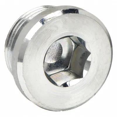 PARKER Plug: Plug, Carbon Steel, 3/8 in, BSPP Threaded - Hydraulic Threaded Extreme-Pressure Pipe Fittings