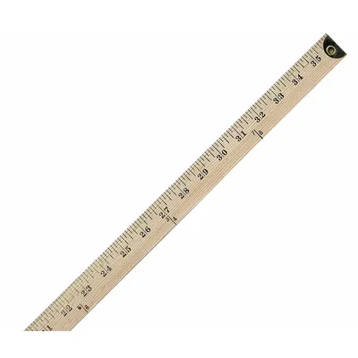 WESTCOTT Yardstick: 14351, 3 1/16 ft, 0.23 in Thick, Clear, Black, Rigid - Wood Rulers