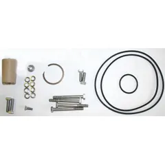 This shaft seal kit is a replacement component for dewatering and wastewater pumps. It includes a retaining ring to secure the seal assembly. Used to maintain pump shaft sealing and prevent leakage in water handling applications.