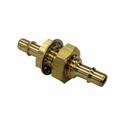 MEM-CO Barbed Fitting Adapter: Barbed, 1/8 in ID x 1/8 in ID Fitting Size - Stainless Steel Barbed Tube Fittings