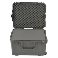 SKB Protective Case: 22 1/2 in x 22 1/2 in x 12 1/2 in Inside, Pick and Pluck, Black, 2 Wheels, IP67 (MPN 3I-2222-12BC)