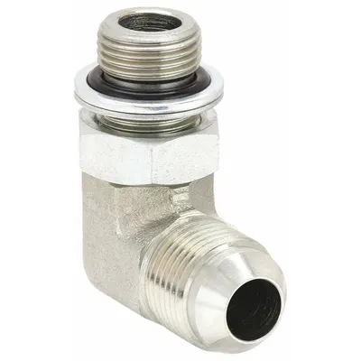 ADAPTALL Hydraulic Hose Adapter: 3/8 in x 1/4 in Fitting Size, Male x Male, NPTF x NPTF - NPTF-to-NPTF Steel Hydraulic Hose Adapters