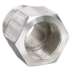 Straight pipe fitting for connecting or extending metal piping in high-pressure hydraulic and pneumatic systems. Made from 316 stainless steel with a 3/8 in x 1/4 in size, rated to 5,800 psi, and 1 13/32 in length.