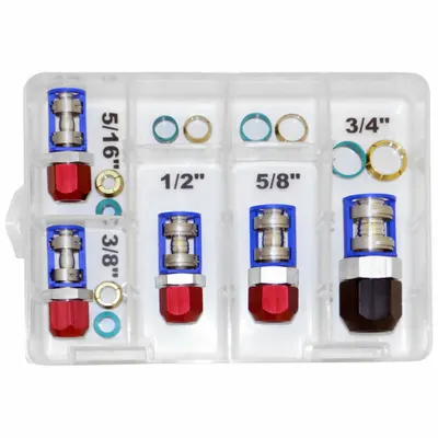 AIRSEPT Line to Hose 5 Pack Repair Kit: Line-to-Hose Connector Assortments, 76707 - Fleet and Vehicle Maintenance