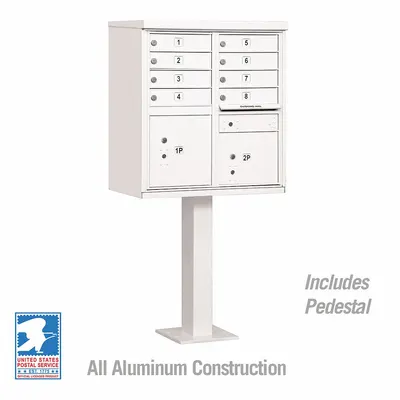 SALSBURY INDUSTRIES Cluster Box Unit: CBU, 10 Doors, Horizontal, 62 in H x 30 1/2 in W x 18 in D - Multi-Unit Mailboxes