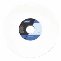 Type 1 straight grinding wheel, 8" diameter, 1/4" thickness, 1-1/4" arbor hole. Aluminum oxide abrasive, 80 grit, K hardness, KVBE bond. Sold in a 5-pack. Suitable for light-to-moderate grinding of tool steels, deburring, sharpening, and surface blending on ferrous metals in industrial maintenance and fabrication.