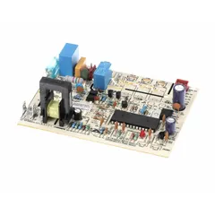 Electronic board for HVACR systems, functioning as a main relay control board. Manages relay switching for components such as compressors and fans to ensure proper sequencing and protection. Used in commercial rooftop units, air handlers, and split systems requiring control logic.