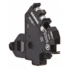 The Siemens 49AB10 is a side-mounted auxiliary contact block with one normally open (1NO) pole. It is rated for a maximum continuous current of 10 A AC. This auxiliary contact is used in industrial control panels and motor starter applications to provide a switching signal for status indication or remote monitoring.