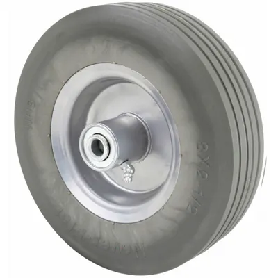 OEM Flat-Free Wheel: 8 in Wheel Dia - Flat-Free Polyurethane Foam Wheels