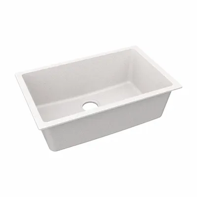 ELKAY Sink: 29 1/2 in Overall Lg, 18 3/4 in Overall Wd, 9 1/2 in Bowl Dp, 27 in Bowl Lg - One-Bowl Counter-Mounted Kitchen & Bar Sinks without Faucets