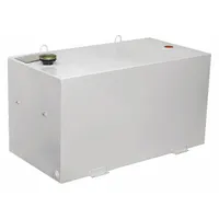 Transfer Tank: White, Rectangle, 100 gal Capacity, Steel, 14 ga Thick, Powder-Coated (MPN 484000)