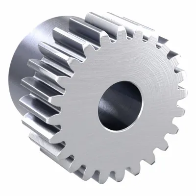 KHK GEARS Spur Gear: Module m 1, 24 Teeth, 8 mm Bore Dia, Stainless Steel, 20° Pressure Angle - Metric Spur Gears with Standard Hub