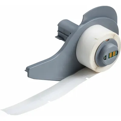 BRADY Pre-Cut Label Stock Roll: 1/4 in x 2 in, 2 in x 1/4 in, Polyester, White (Gloss) - Brady Precut Label Rolls