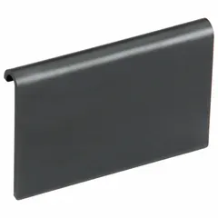 Black plastic snap-on label holders with smooth finish, designed for adhered label attachment. Each pack contains 24 units. Used for organizing and identifying bins, shelves, or containers in industrial and warehouse settings.
