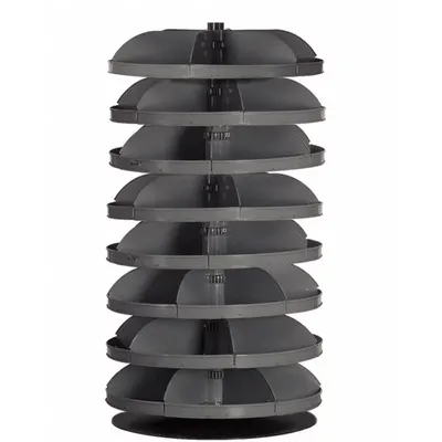 DURHAM MFG 1308-95 Revolving Storage Bin with Flat-Bottom Shelves - Revolving Storage Bins with Flat-Bottom Shelves