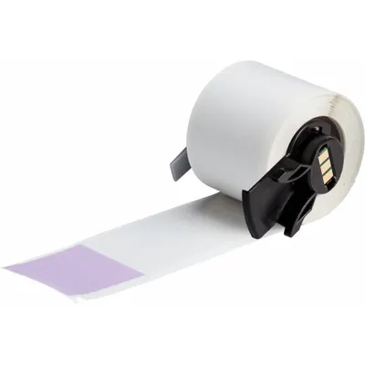 BRADY Wraparound Label: 6 in x 1 1/2 in, 1 1/2 in, Vinyl, Purple (Matte) - Brady Precut Label Rolls