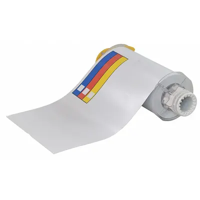 BRADY Pre-Cut Label Stock Roll: No Legend, Color Bar, 7 in x 10 in, 10 in x 7 in - Brady Right-To-Know Color Bar & Blank Text Area Precut Label Rolls